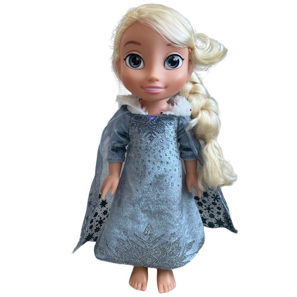 Disney Princess Frozen Elsa Doll 13” Doll Fur Collar Dress - Picture 2 of 8